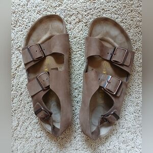 Birkenstock Men's Milano Tan Leather Sandals (brand new), 42 Eu